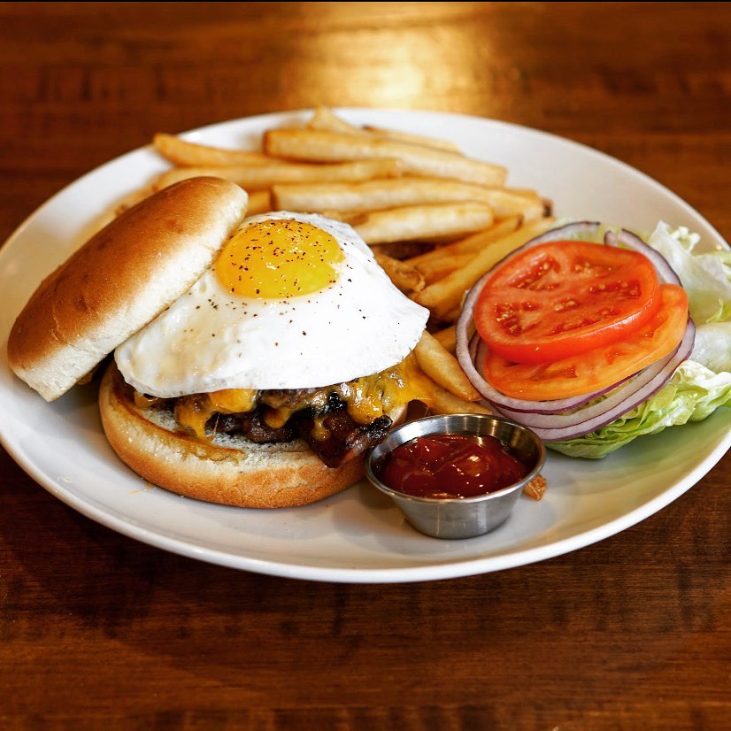 Order Maple and Egg Burger food online from Savoury Restaurant And Pancake Cafe store, Bartlett on bringmethat.com