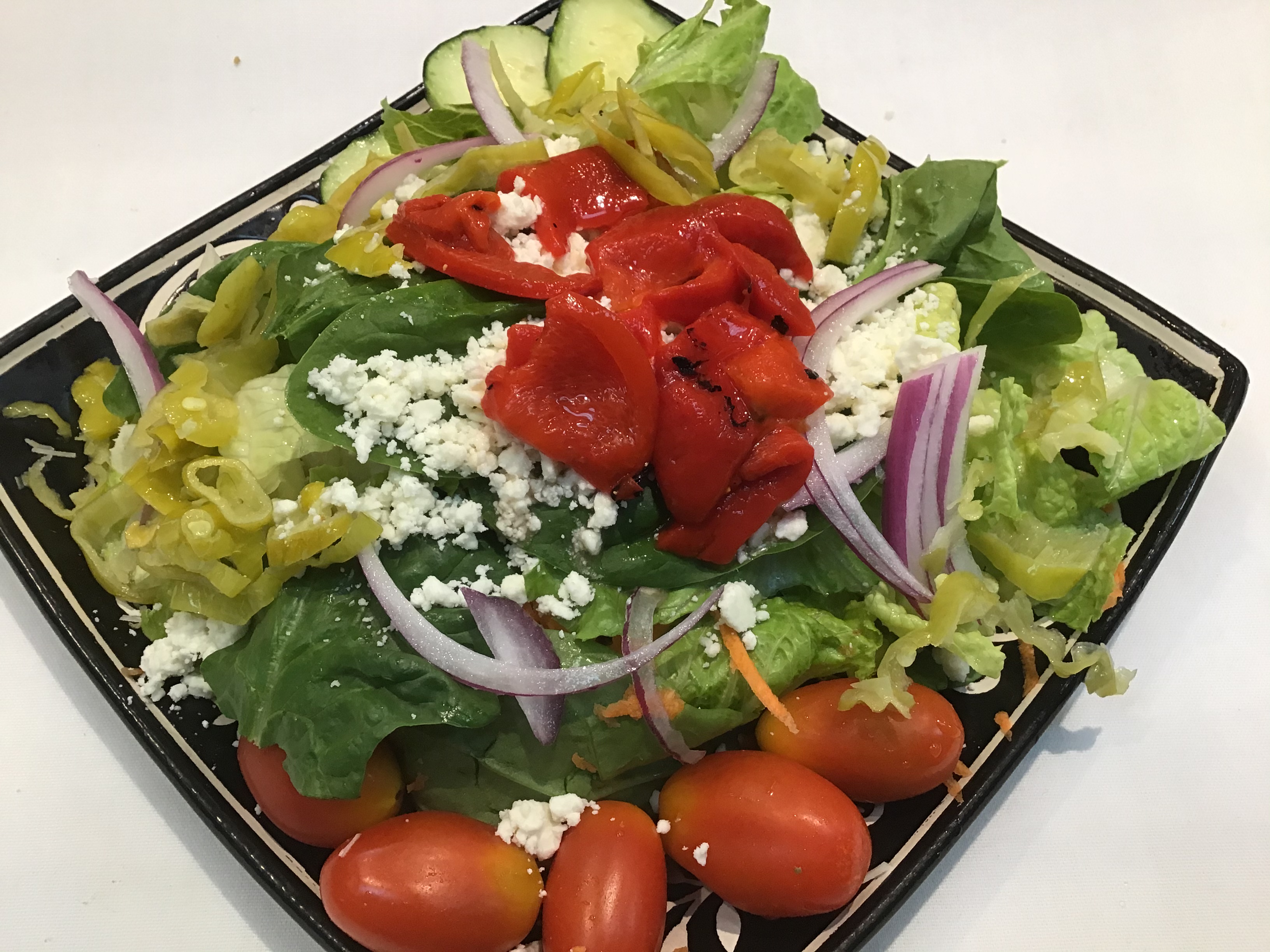 Order Greek Salad food online from Fresh U Order Bakery & Cafe store, Sunnyvale on bringmethat.com