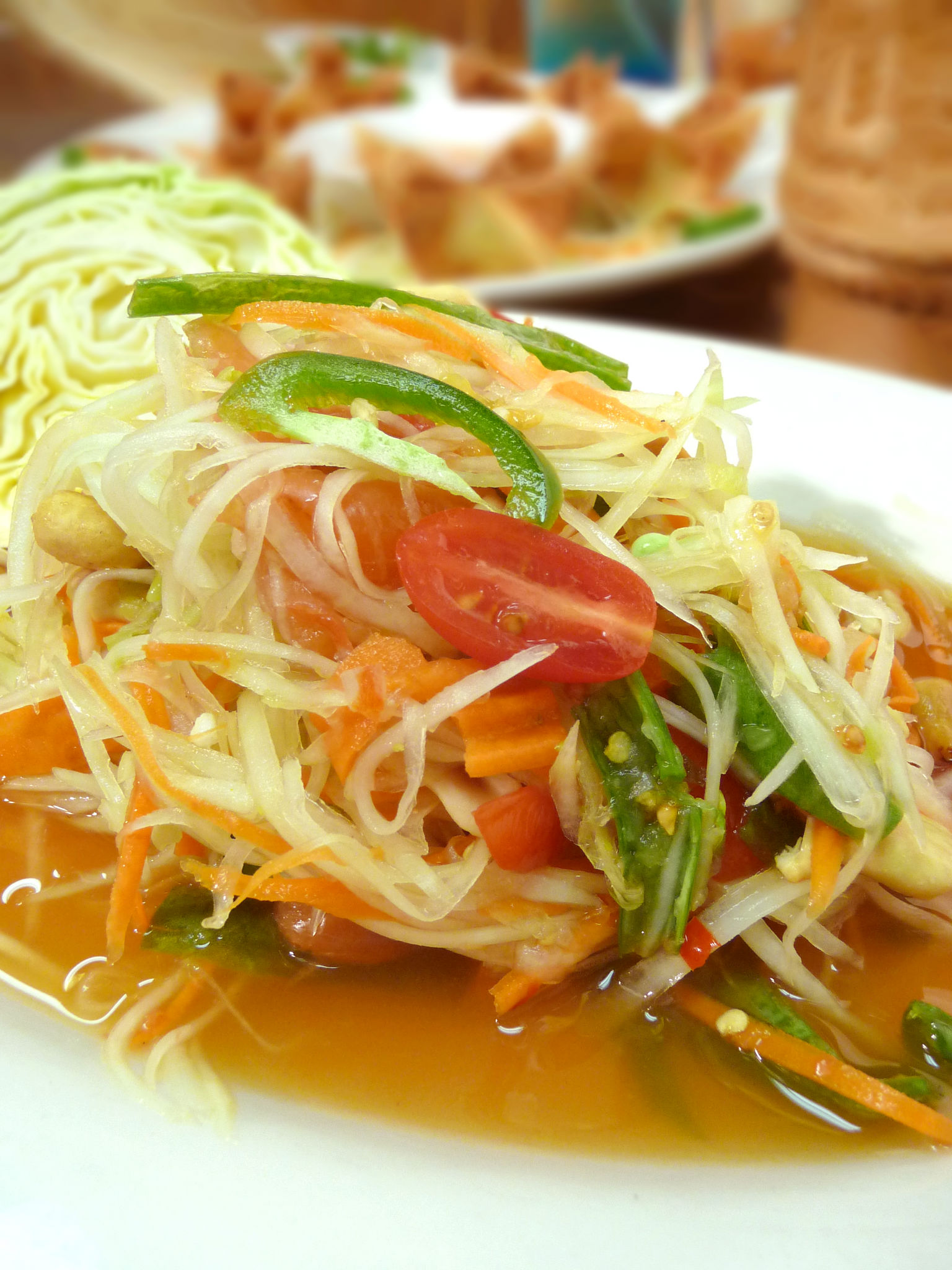 Order Laos Style Papaya Salad food online from Thailand Restaurant store, Beaverton on bringmethat.com