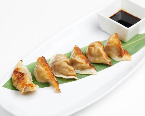 Order A06. 6 Pieces Pan Fried Pork Gyoza food online from My Sushi Japanese Restaurant store, Middle Village on bringmethat.com