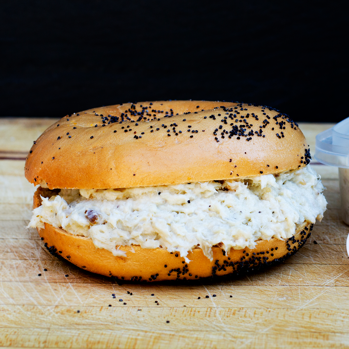 Order Bagel with White Fish Salad food online from Rosenfeld Bagels store, Newton on bringmethat.com