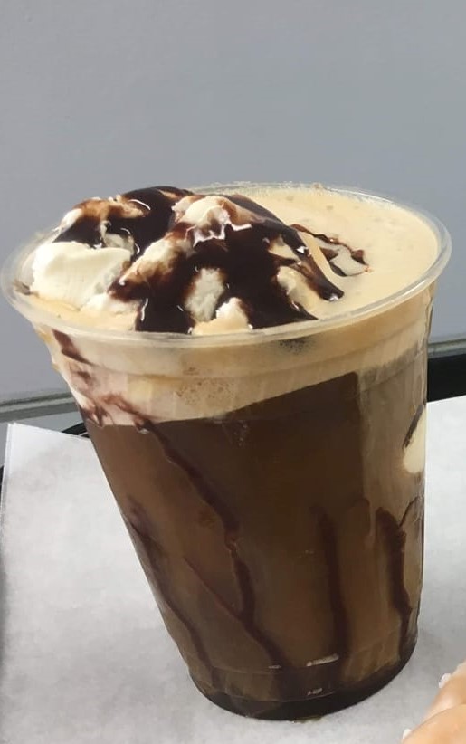 Order Iced Coffee with Ice Cream food online from Arnold Coffee And Donuts store, Colorado Springs on bringmethat.com