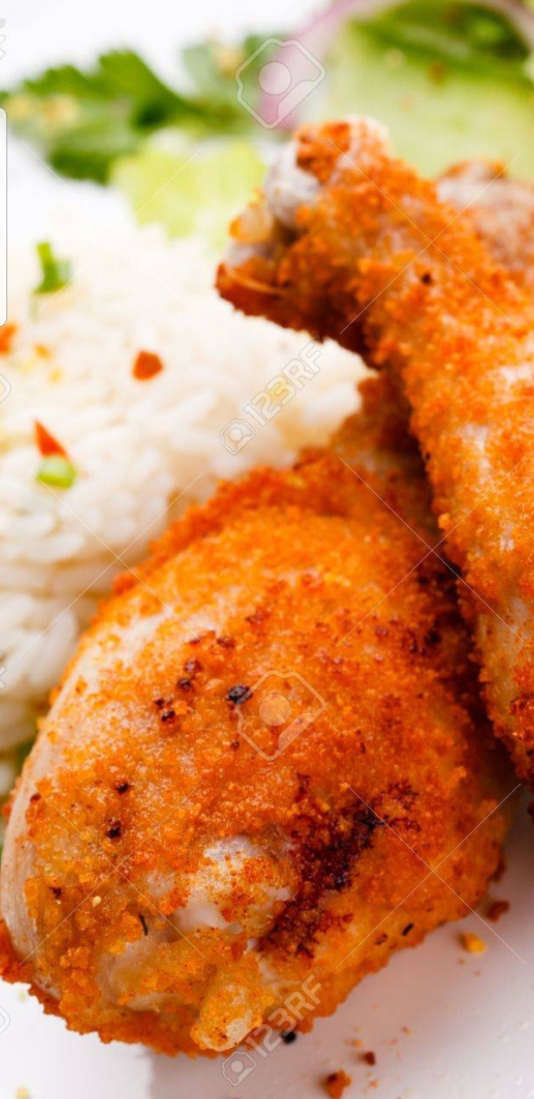 Order FRIED CHICKEN 4 PCS AND RICE PLATTER food online from Bedford gourmet food store, Brooklyn on bringmethat.com