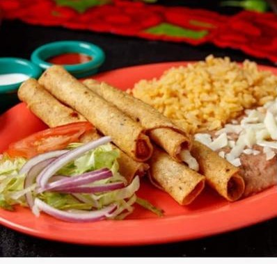 Order Flauta Plate food online from Cocina Mexican Express store, Las Cruces on bringmethat.com