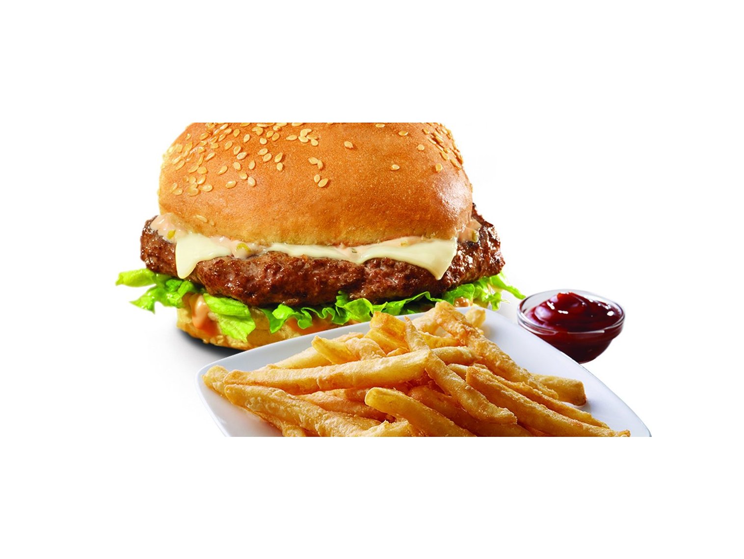 Order Classic Burger with Fries food online from Papa Gino's store, Weymouth on bringmethat.com