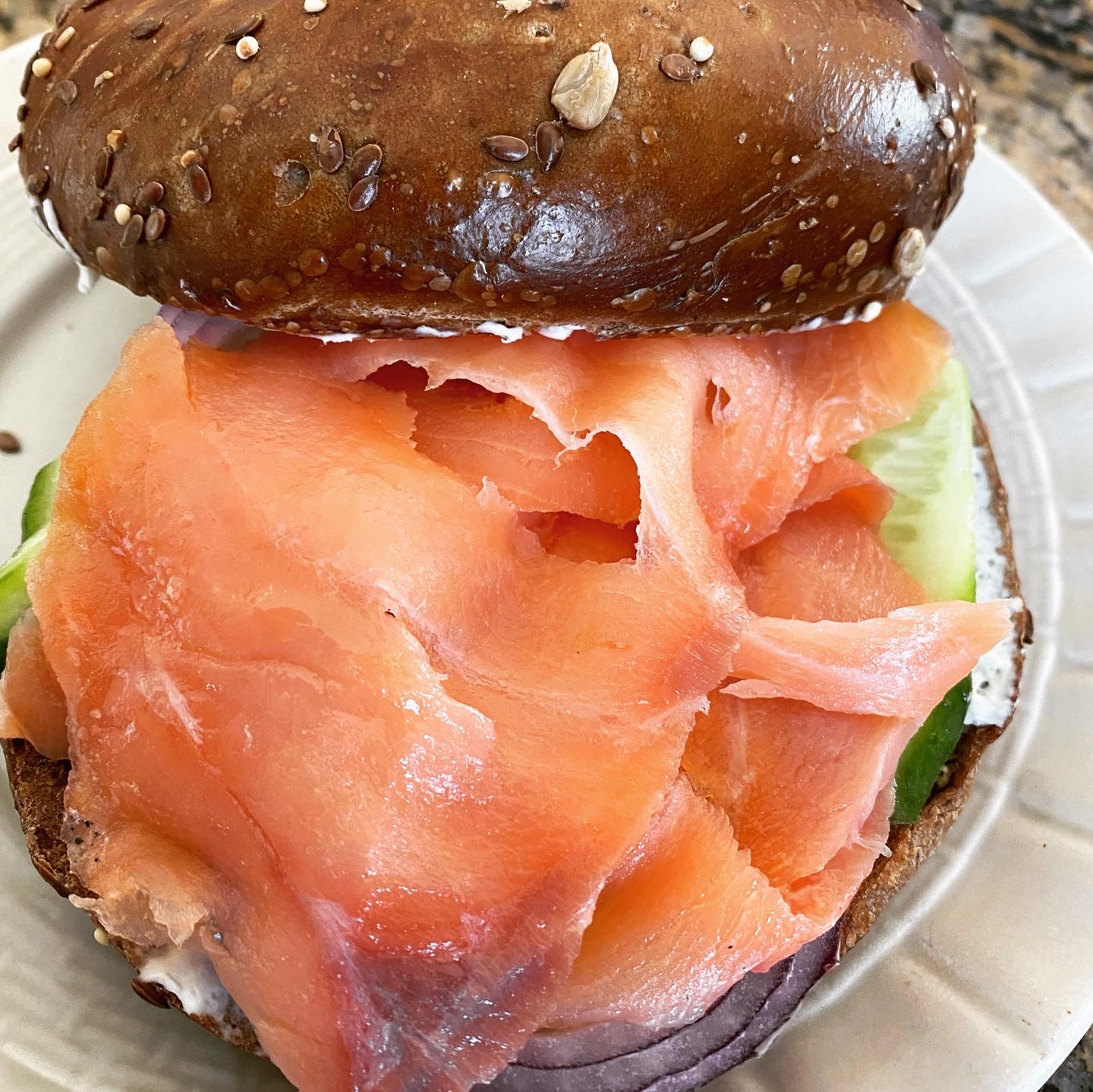 Order The Whole Deal (Bagels, Lox & Cheese) food online from Bagel Talk store, Old Bridge on bringmethat.com