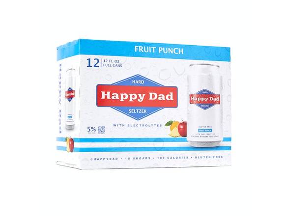 Order Happy Dad Hard Seltzer Fruit Punch - 12x 12oz Cans food online from Adam Liquor And Bottle Shop store, Redondo Beach on bringmethat.com