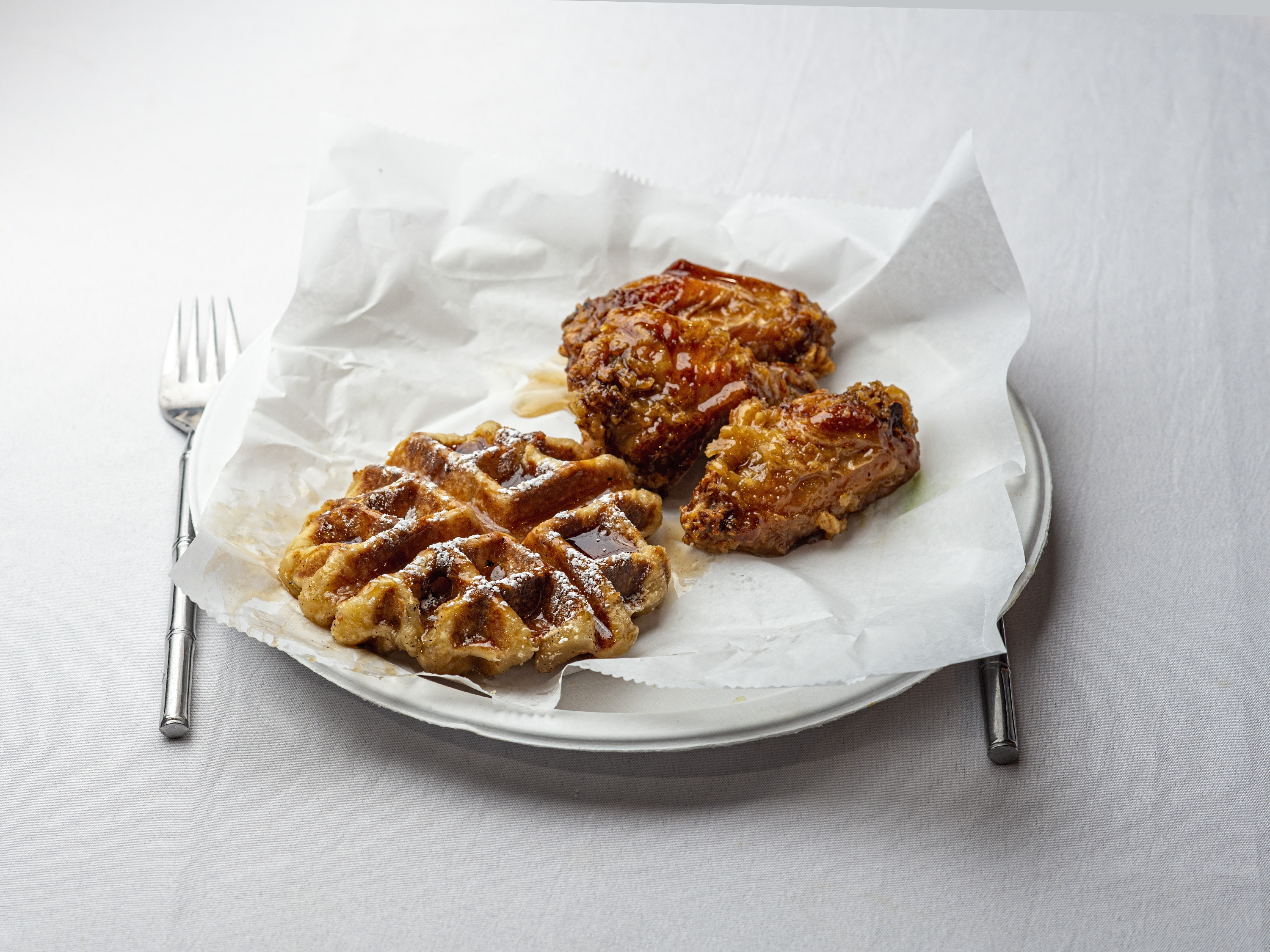 Order Wing and Waffle Combo food online from Papa Al Chicken And Waffles store, Rockaway on bringmethat.com