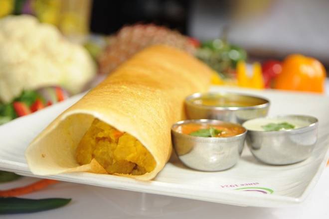 Order Onion Masala Dosa food online from Tower Indian Restaurant store, Morrisville on bringmethat.com
