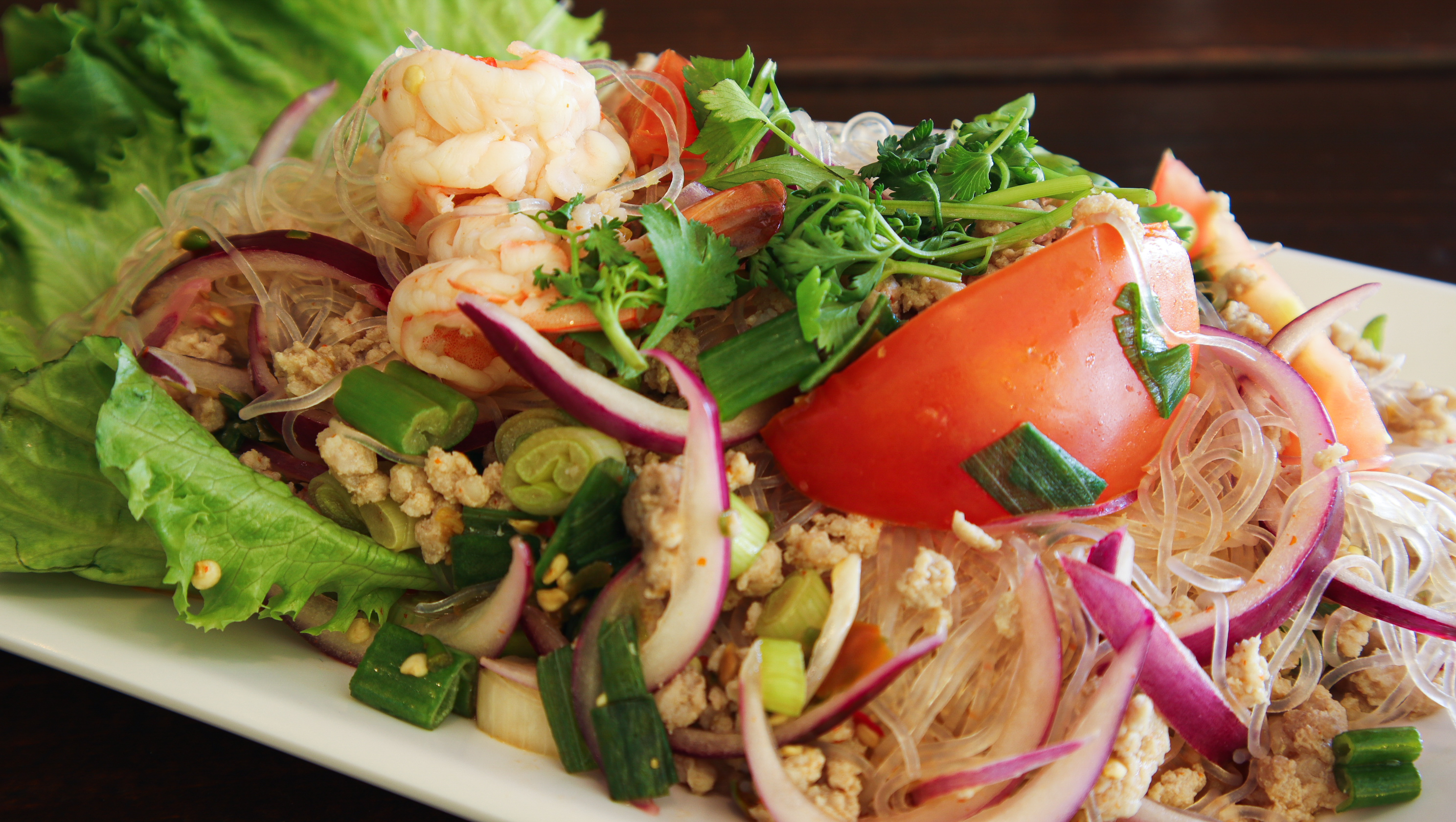 Order 20. Yum Woonsen Salad food online from Boran thai restaurant store, Los Angeles on bringmethat.com