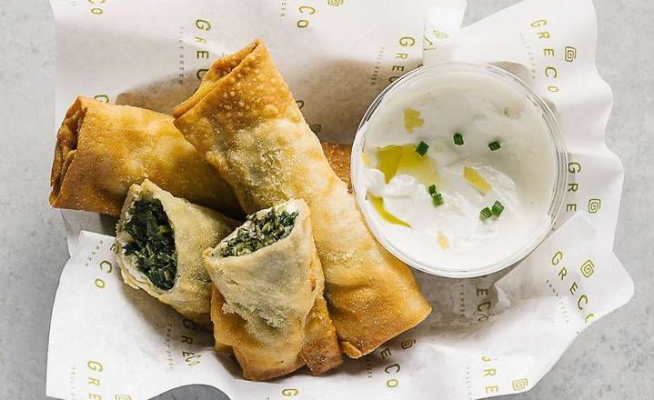 Order Spinach and Feta Spring Rolls food online from Greco store, Boston on bringmethat.com