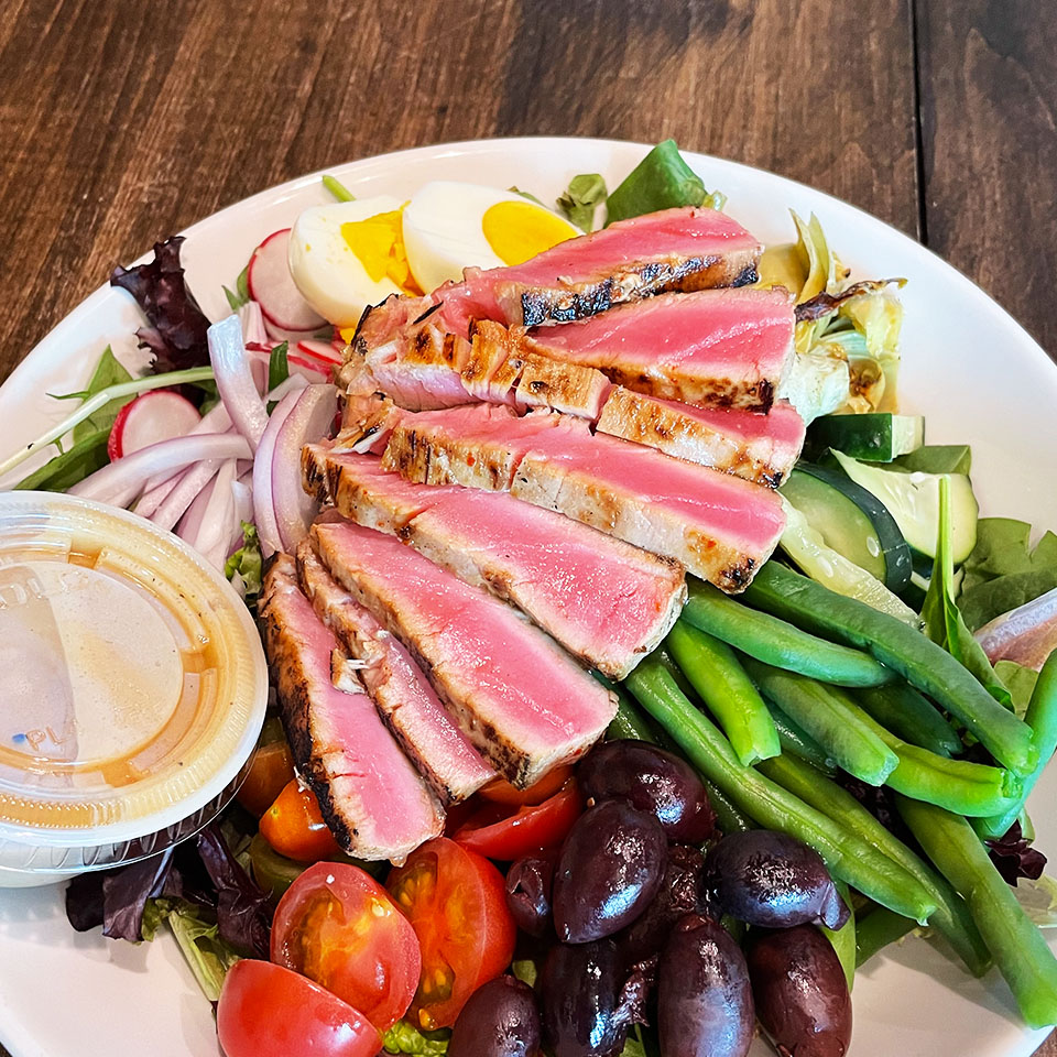 Order Seared Ahi Nicoise food online from Solutions Lounge And Restaurant store, Denver on bringmethat.com