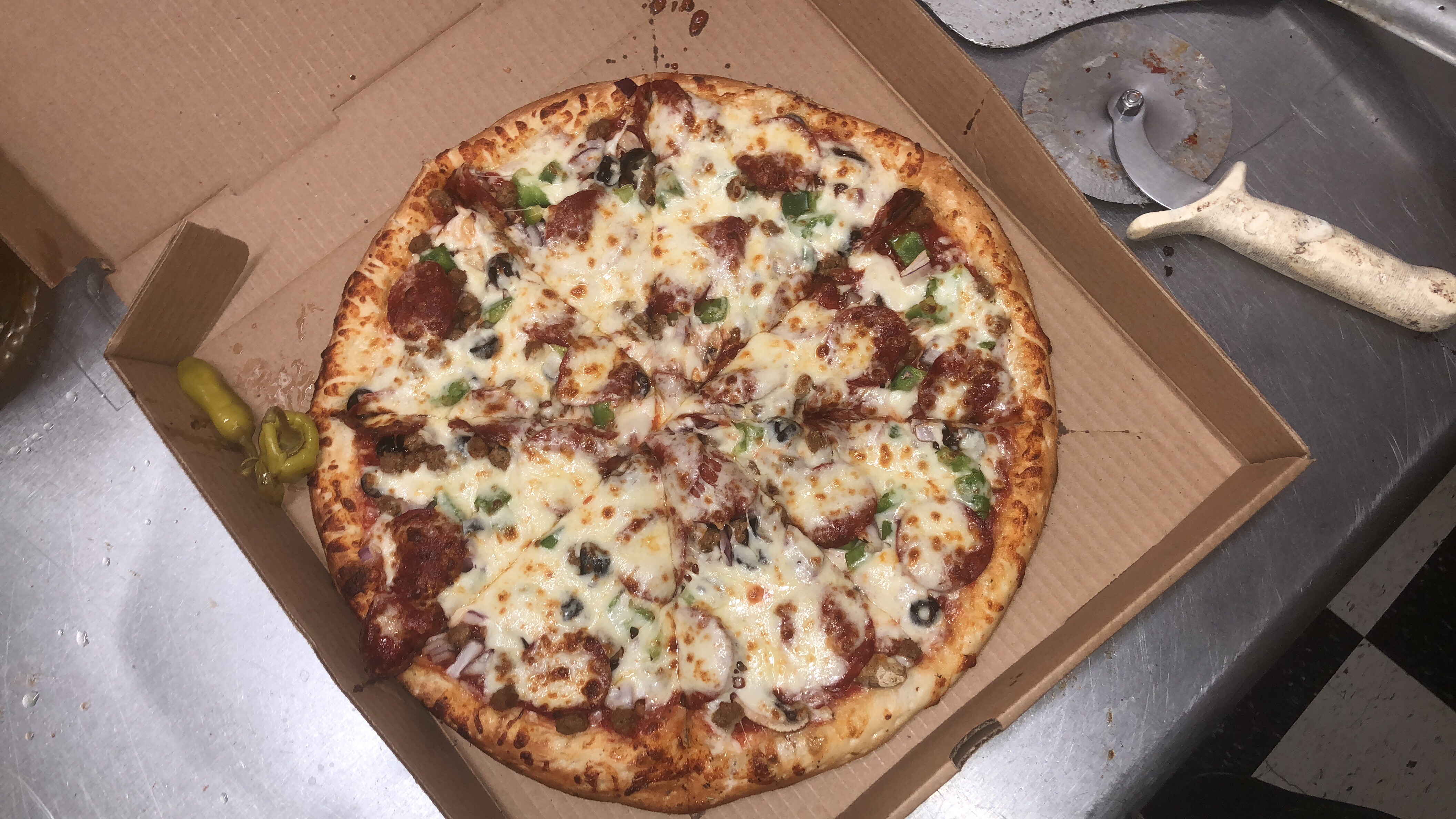 Order Philadelphia Pizza food online from Aladdin Sizzler store, Mount Rainier on bringmethat.com