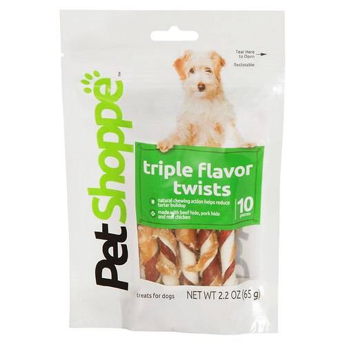 Order PetShoppe Triple Flavor Rawhide Twist - 2.2 oz food online from Walgreens store, Dunwoody on bringmethat.com