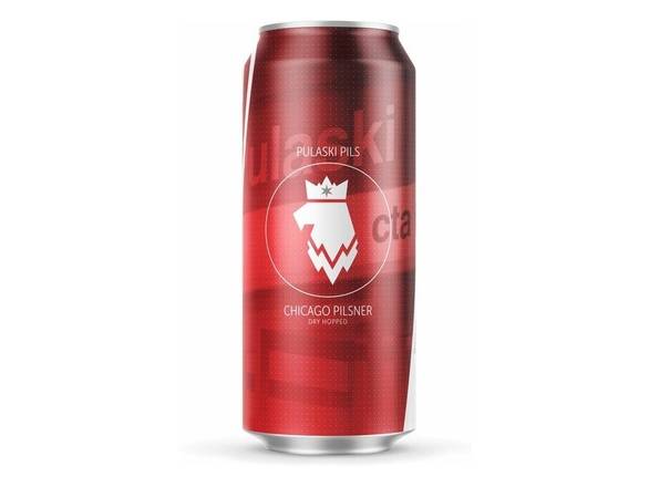 Order Maplewood Pulaski Pils - 4x 16oz Cans food online from Kirby Food & Liquor store, Champaign on bringmethat.com