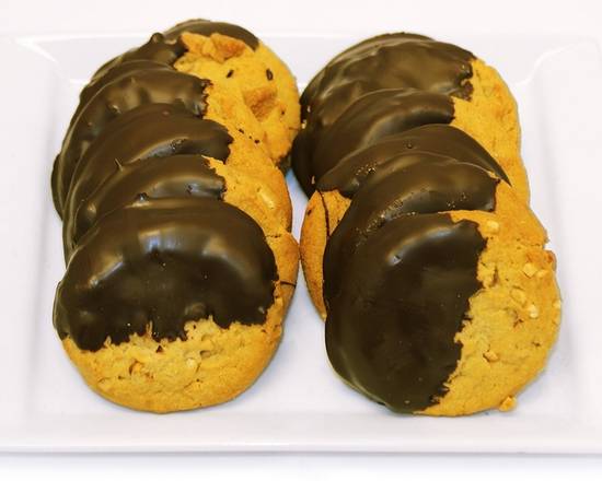 Order Fresh Baked Chocolate Dipped Peanut Butter Cookies, 12 ct. food online from Save Mart Supermarket store, Auburn on bringmethat.com