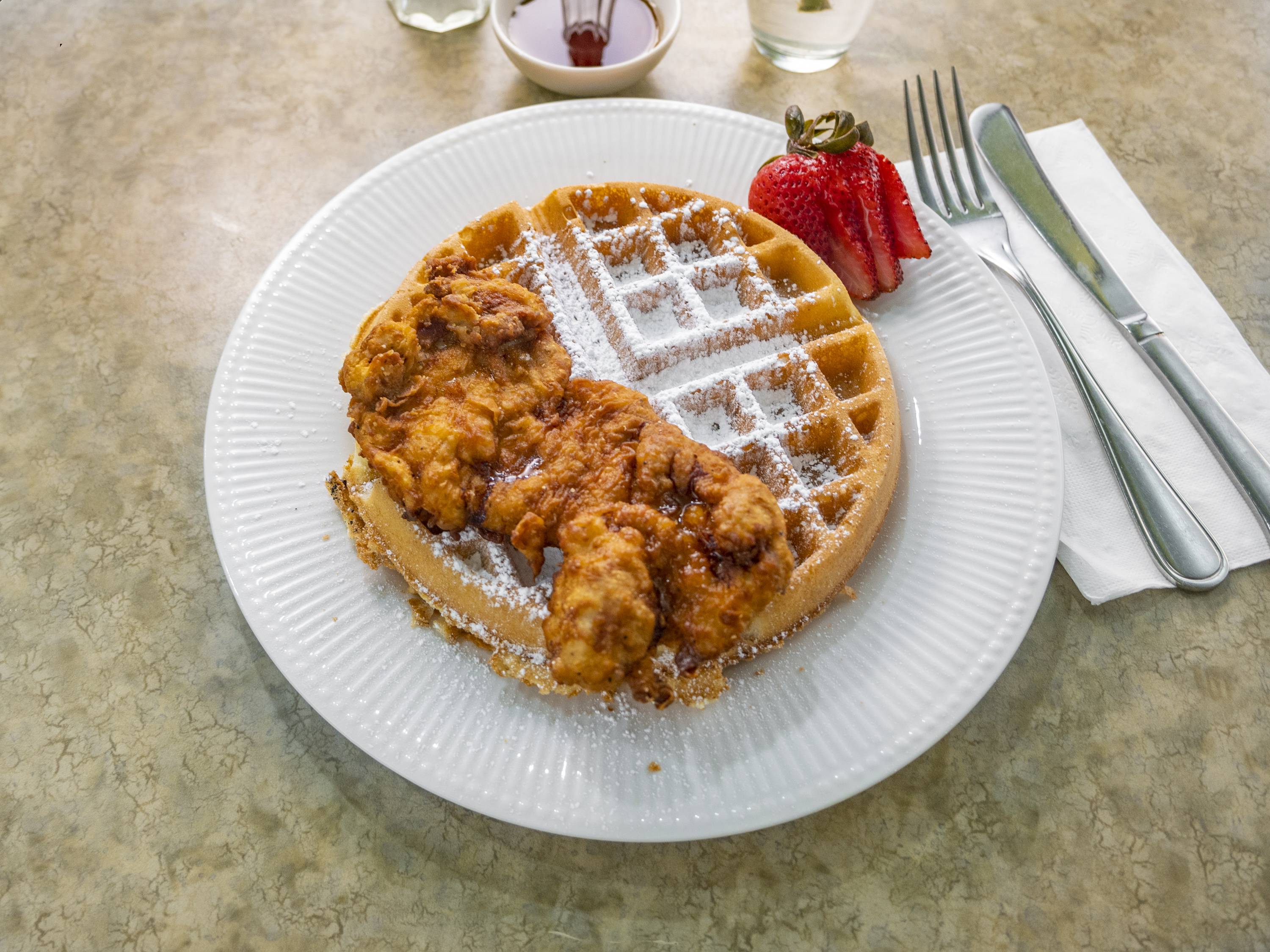 Order Chicken and Waffle food online from Welcome Home Cafe store, Jenkintown on bringmethat.com