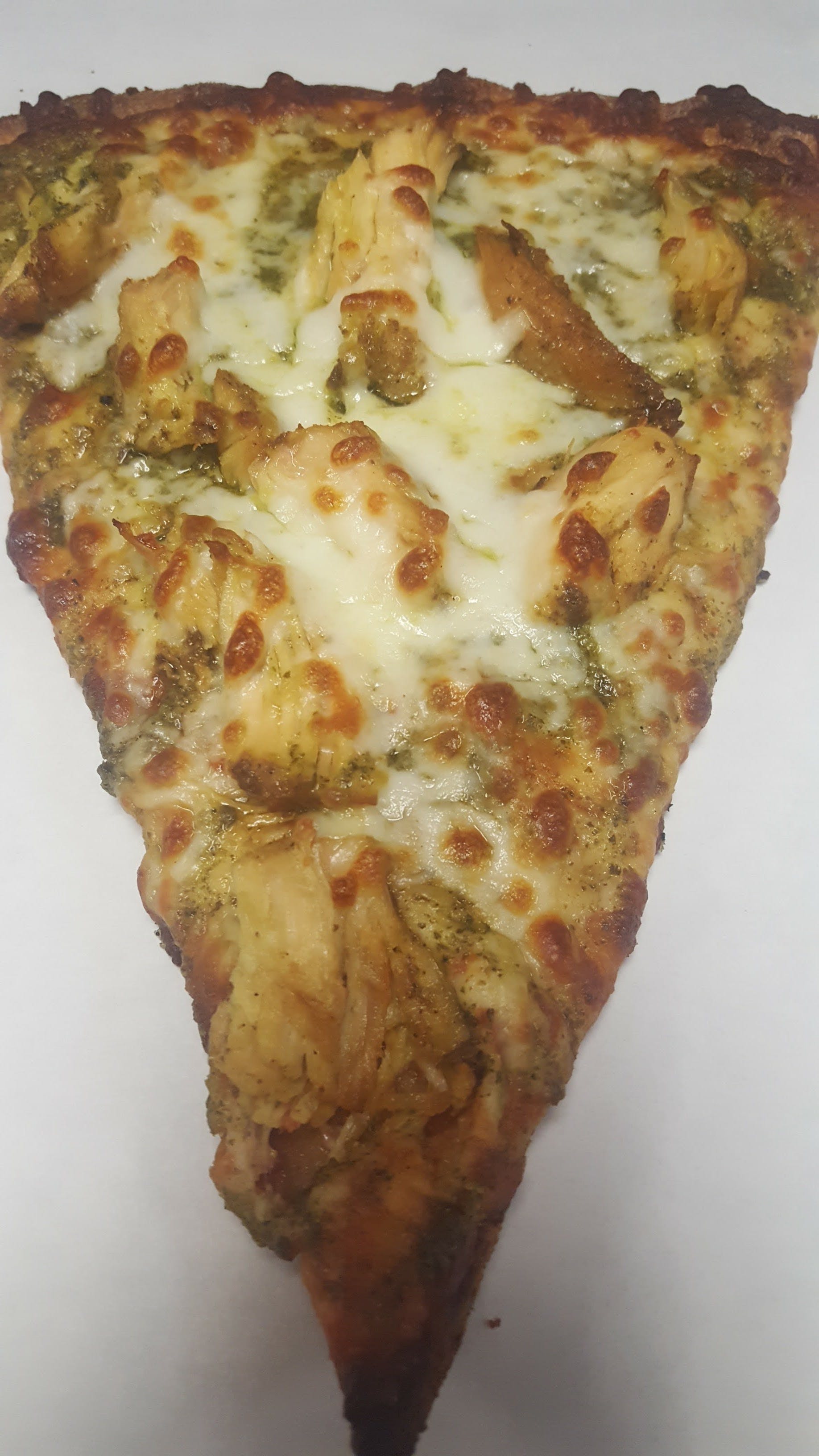 Order Chicken Pesto Pizza Slice - X-Large food online from Shawarma House store, San Francisco on bringmethat.com