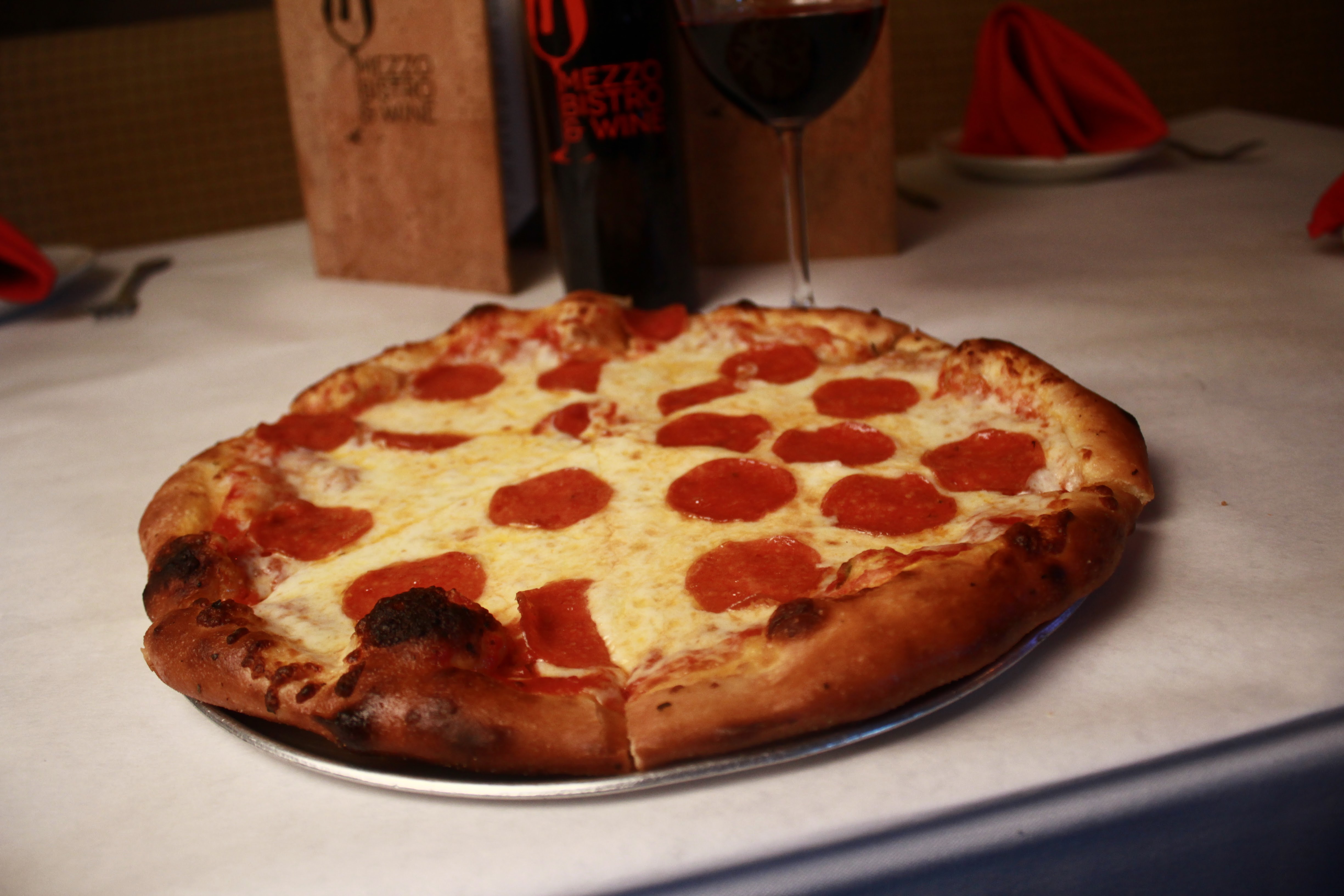 Order Pepperoni Pizza food online from Mezzo Bistro store, Las Vegas on bringmethat.com