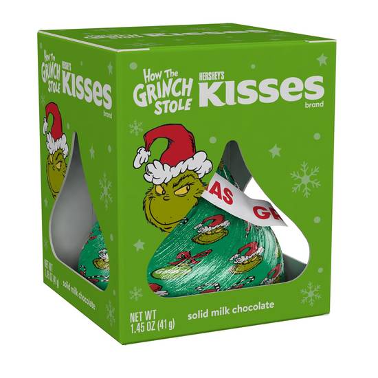 Order HERSHEY'S KISSES Grinch Solid Milk Chocolate Candy, Christmas, 1.45 oz, Gift Box food online from Cvs store, CORNELIA on bringmethat.com