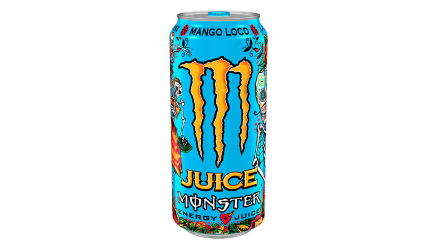 Order Monster Juice Mango Loco 16oz Can food online from Ross Liquor store, Sylmar on bringmethat.com