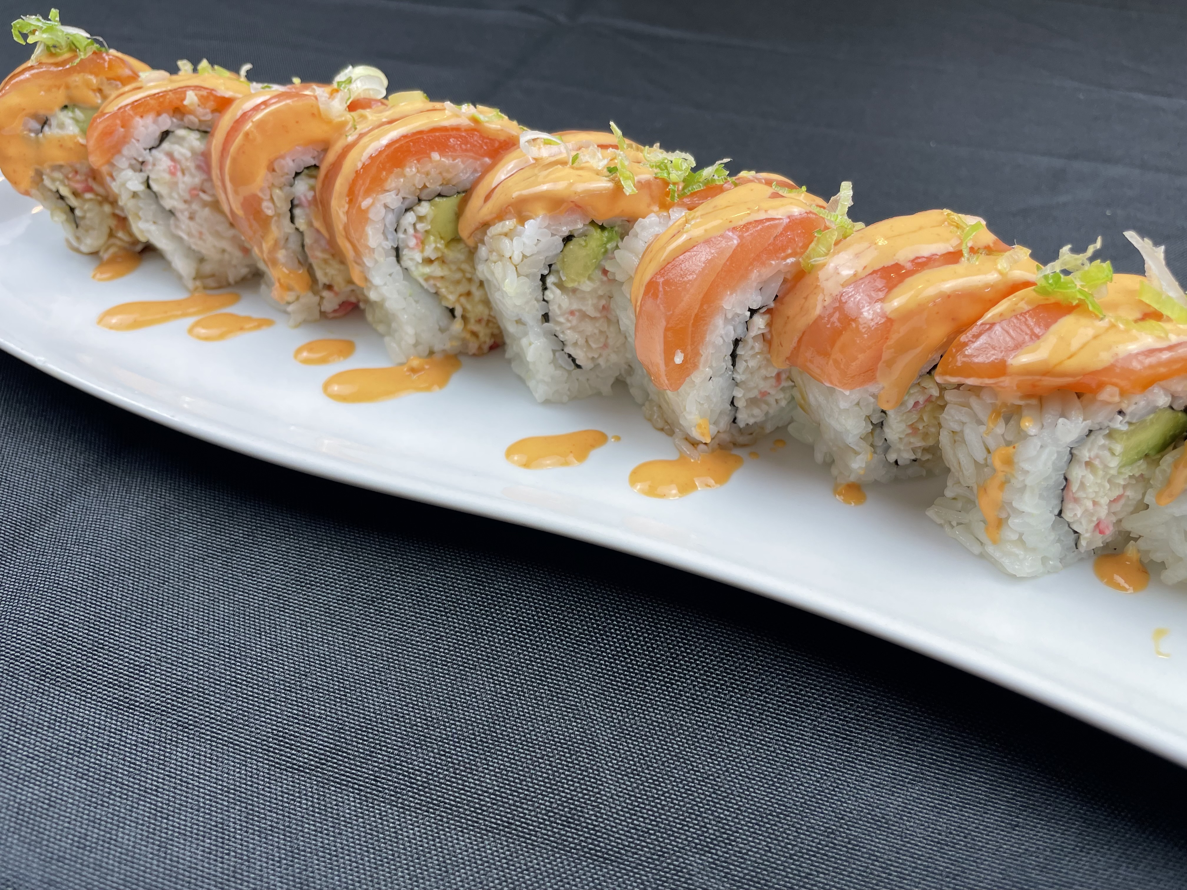Order Spicy Salmon Roll food online from Sushi Hub store, Stockton on bringmethat.com
