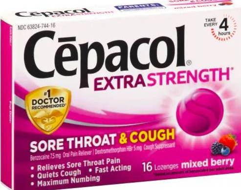 Order Cepacol Extra Strength Mixed Berry 16 ct food online from McLean Ave Pharmacy store, Yonkers on bringmethat.com