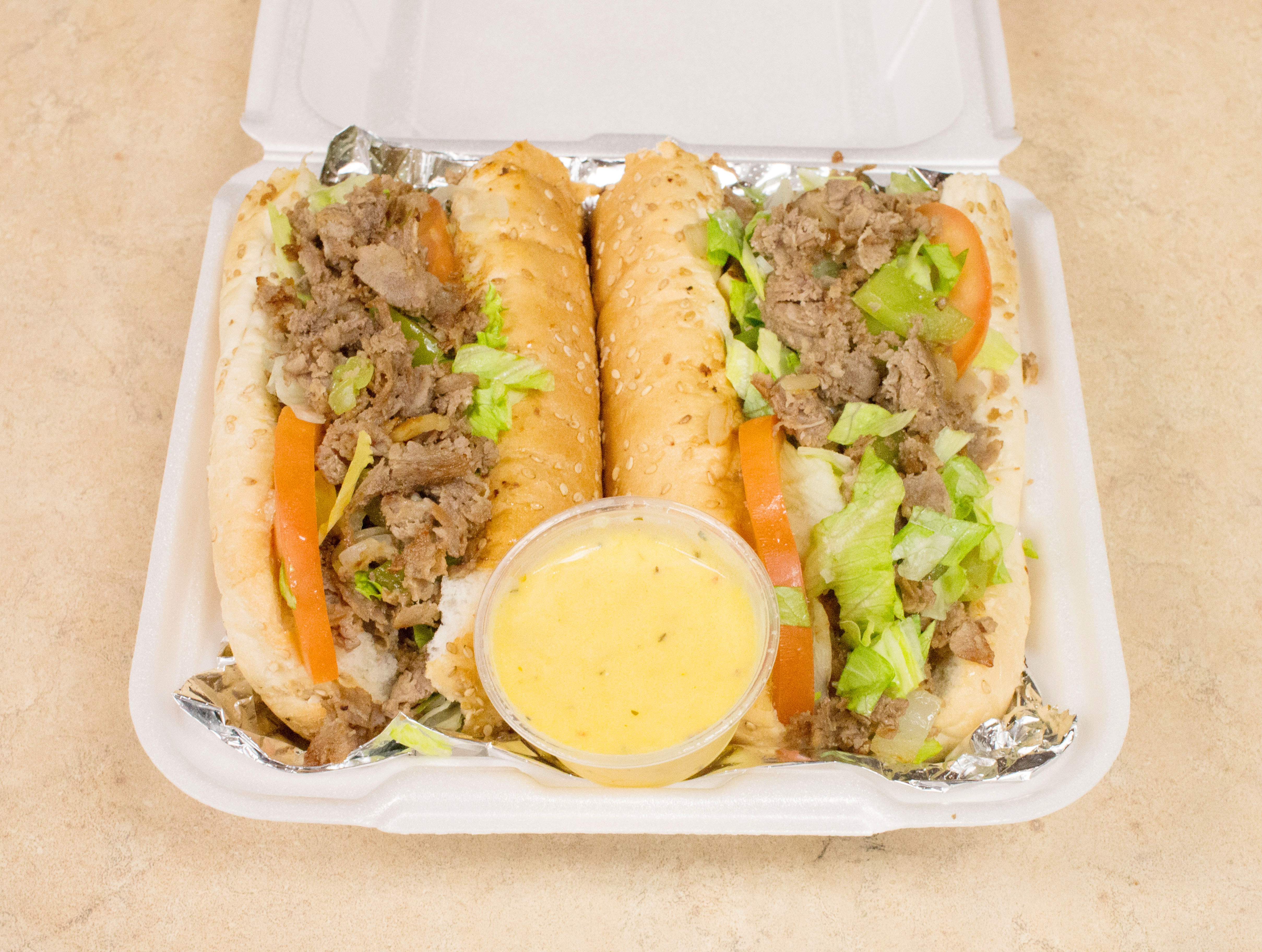 Order 12" Philly Steak Sub food online from Grapes And Hops Market store, Waterford on bringmethat.com