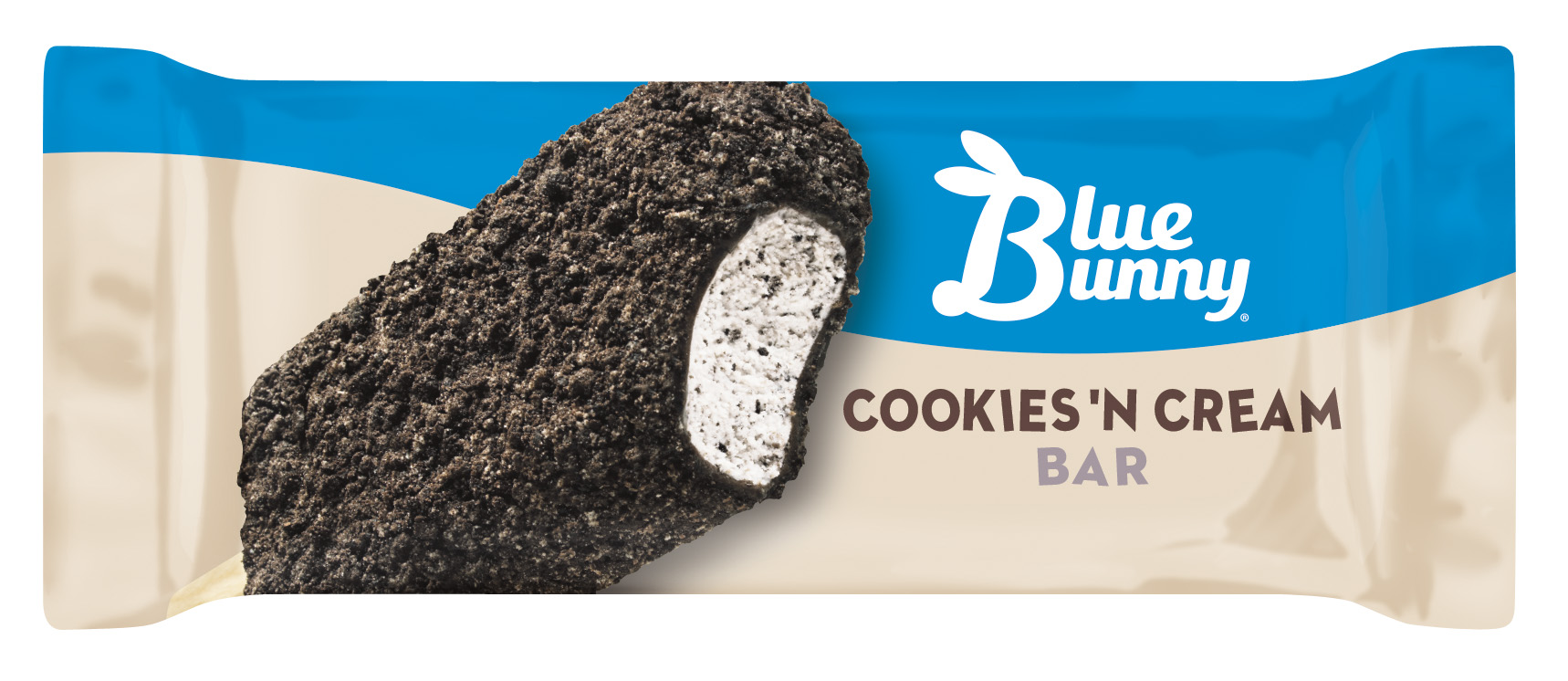 Order Blue Bunny Cookies 'n Cream Bar food online from Chuck E. Cheese store, Paducah on bringmethat.com