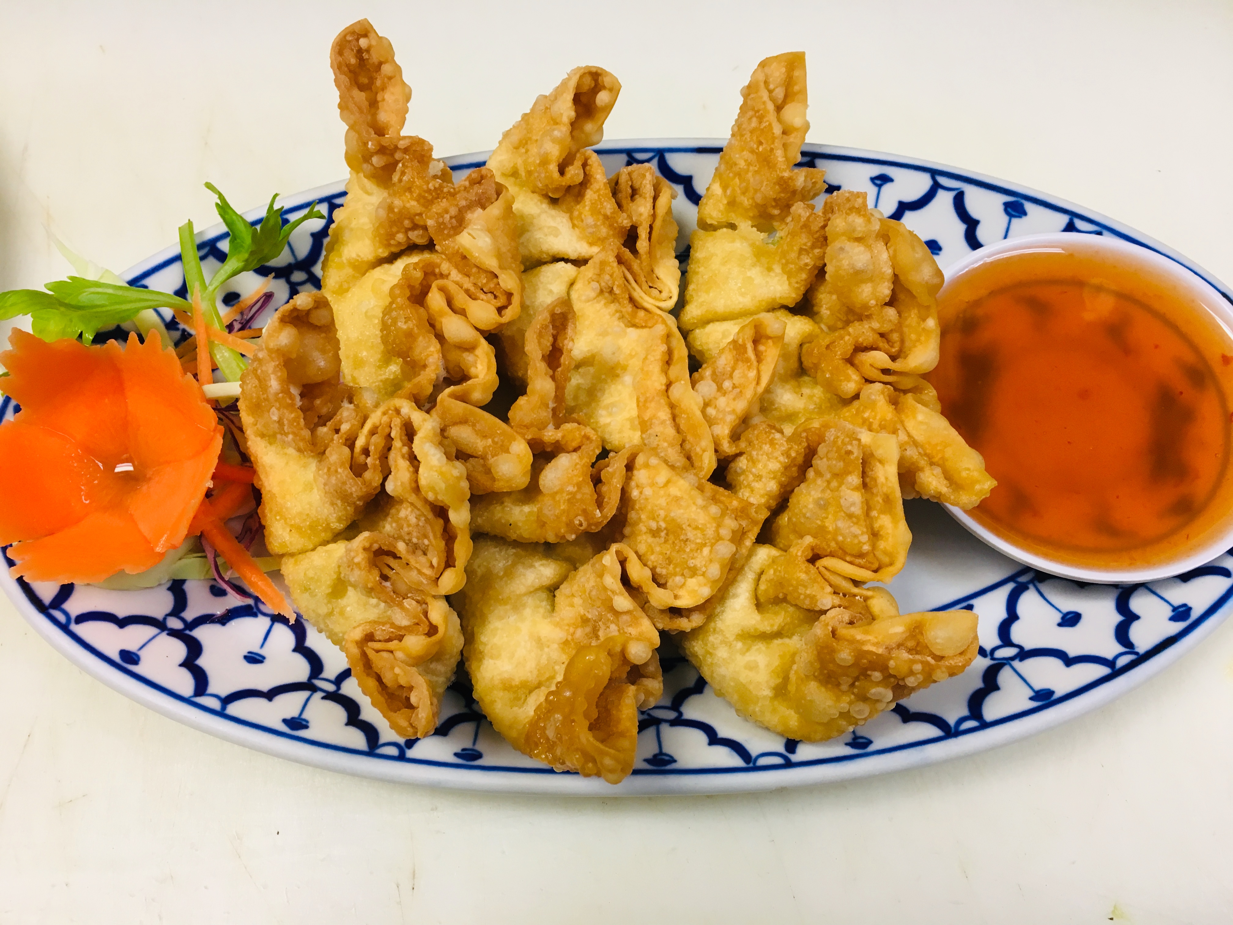 Order 1. Crab Rangoon food online from Jewel of Siam Restaurant store, Orland Park on bringmethat.com