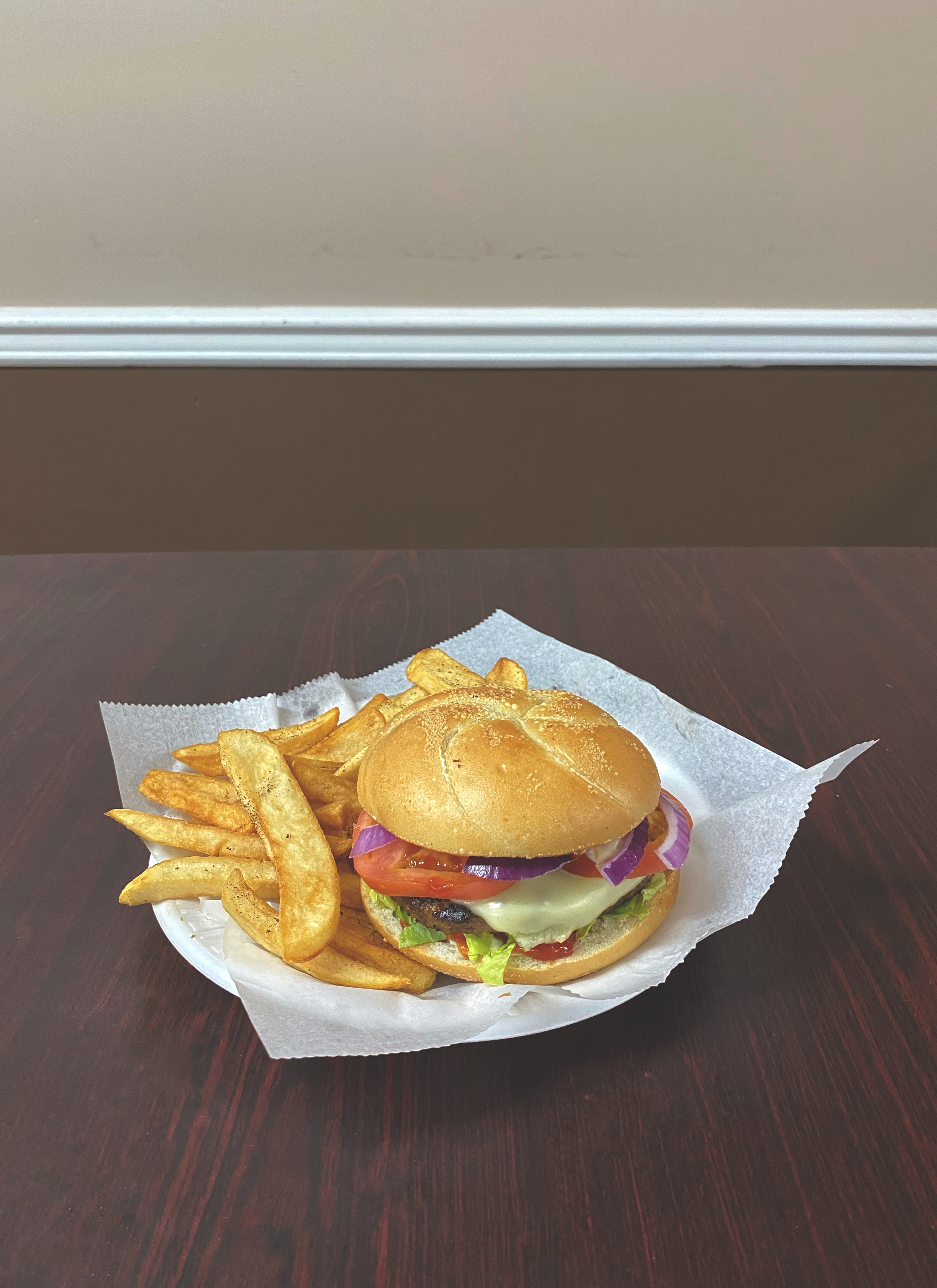 Order Cheeseburger Meal food online from Chuck's Cafe store, Hamilton Township on bringmethat.com