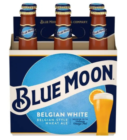 Order Blue Moon Belgian White Wheat Beer 6 Pack - 12 oz. Bottles food online from Turf Liquor store, Winton on bringmethat.com