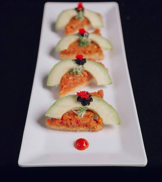 Order Spicy Tuna Crispy Rice food online from Aikan Sushi & Ramen store, Artesia on bringmethat.com
