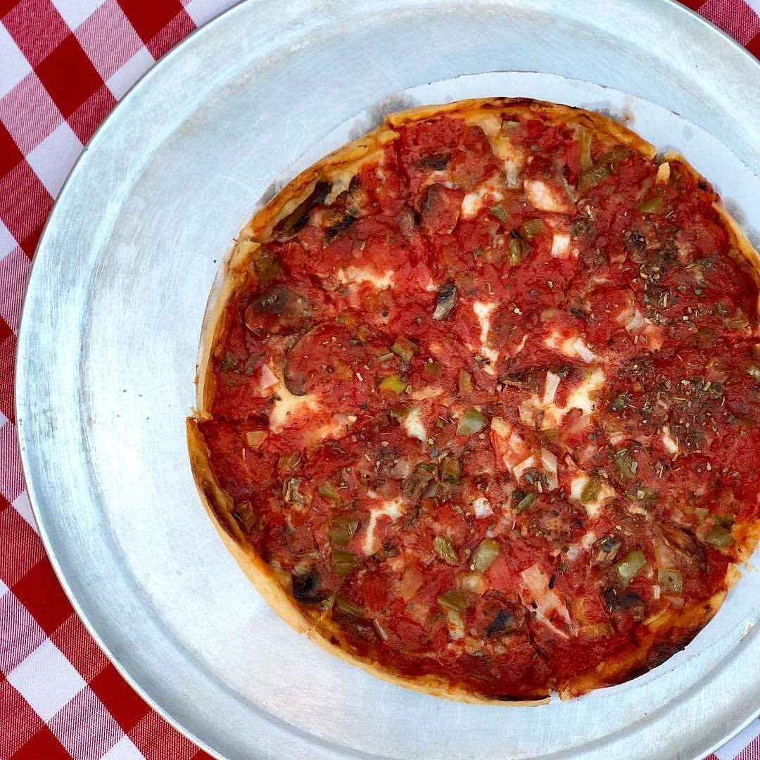 Order Vegetarian Special Deep Dish Pizza food online from Pizano's Pizza store, Chicago on bringmethat.com