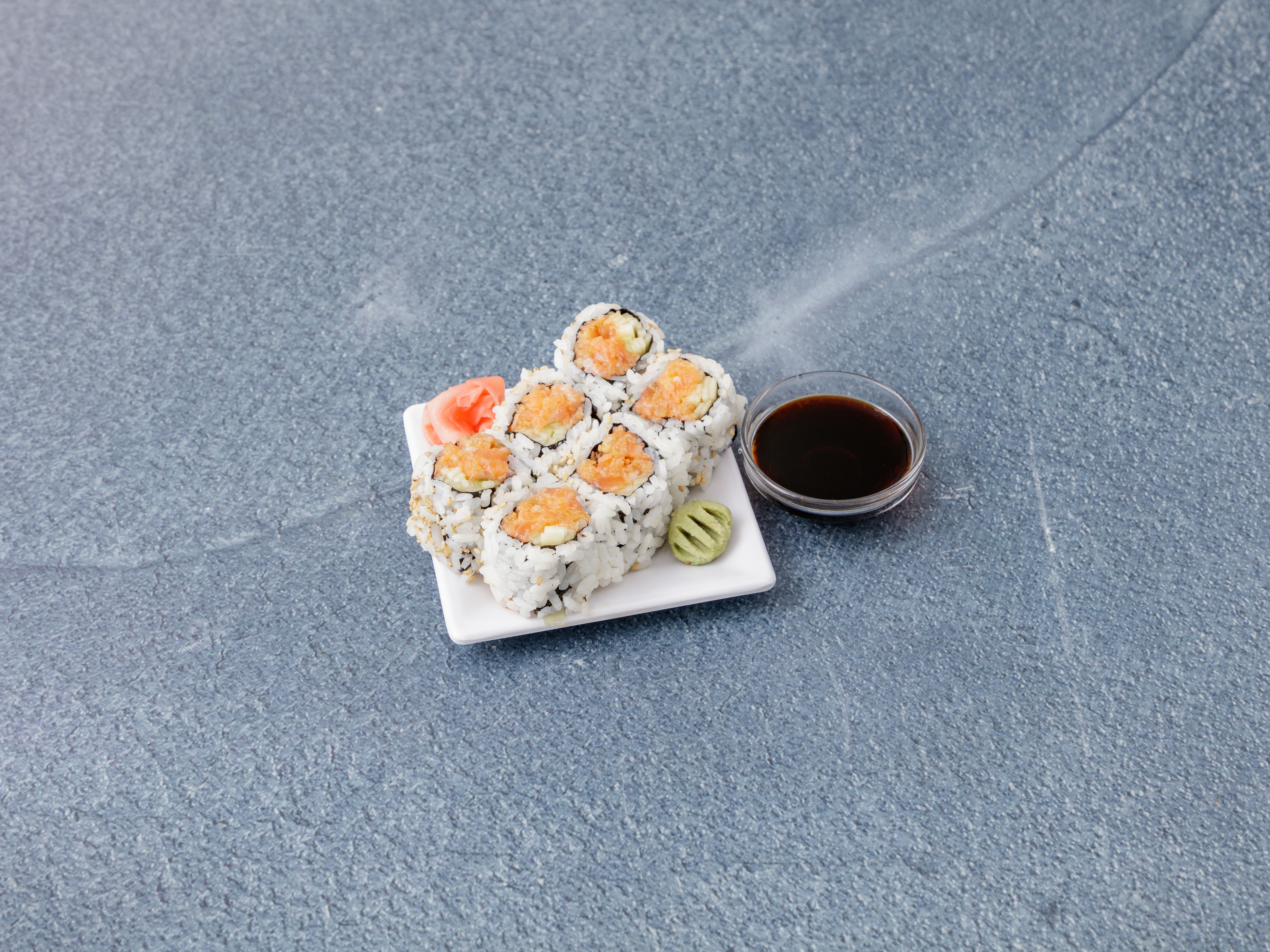 Order Spicy Salmon Maki food online from Jacky's Galaxie Restaurant store, Providence on bringmethat.com