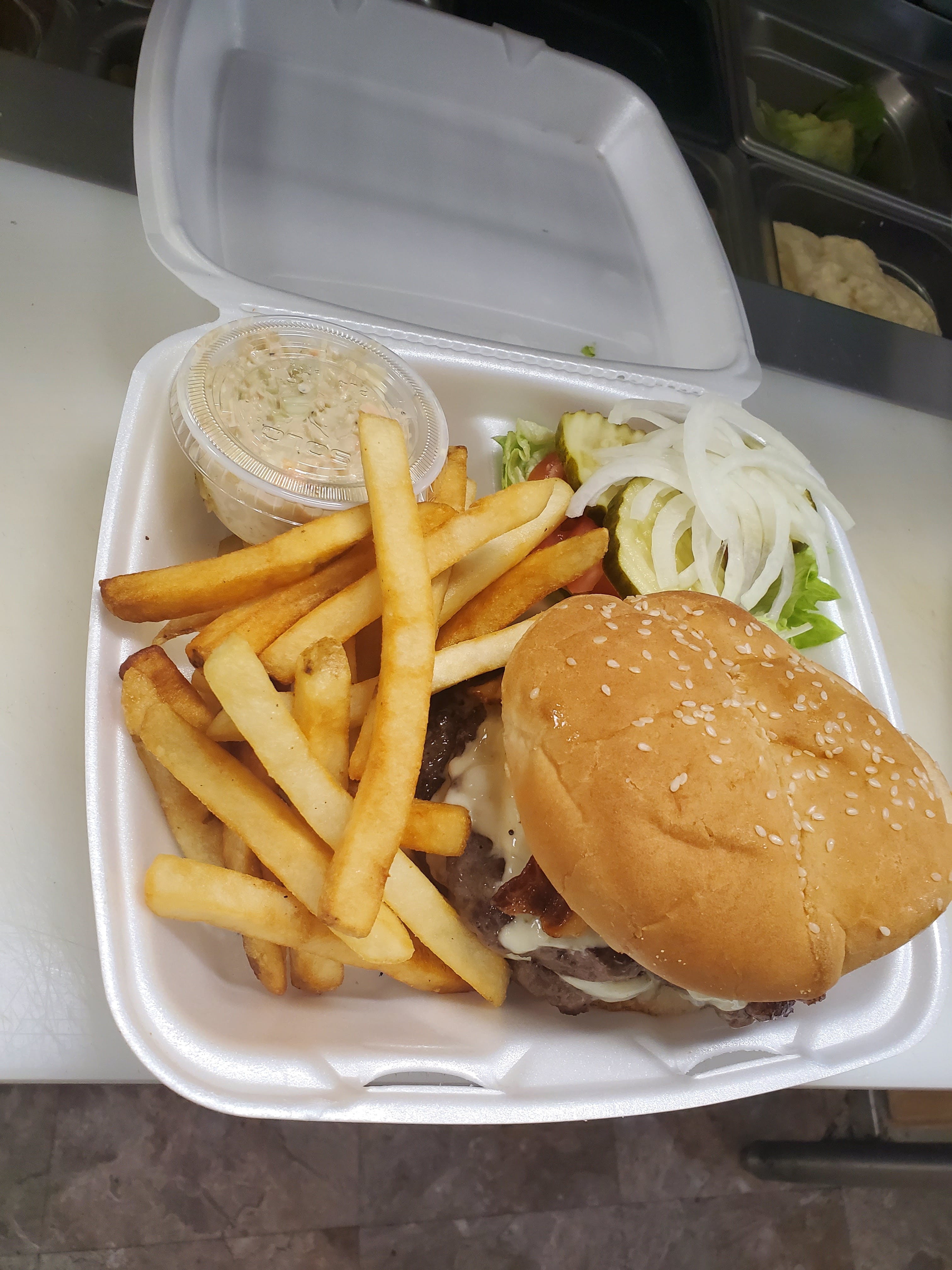 Order Cheeseburger Deluxe - Burger food online from Philly Pizza Llc store, Newark on bringmethat.com