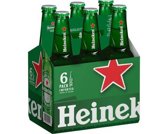 Order Heineken, 6 pk/12 oz. bottle beer (5% ABV) food online from Central Liquor Market store, Los Angeles on bringmethat.com