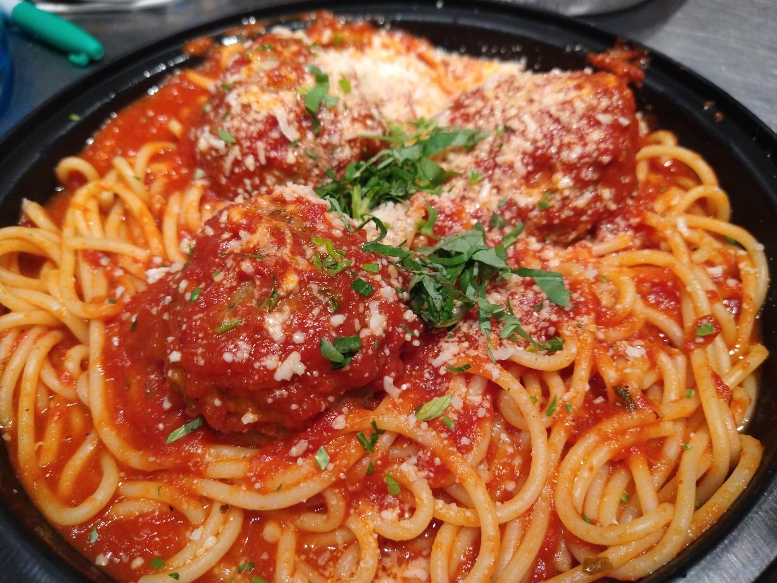 Order Spaghetti and Meatballs food online from Hartsdale House Of Pizza store, Hartsdale on bringmethat.com