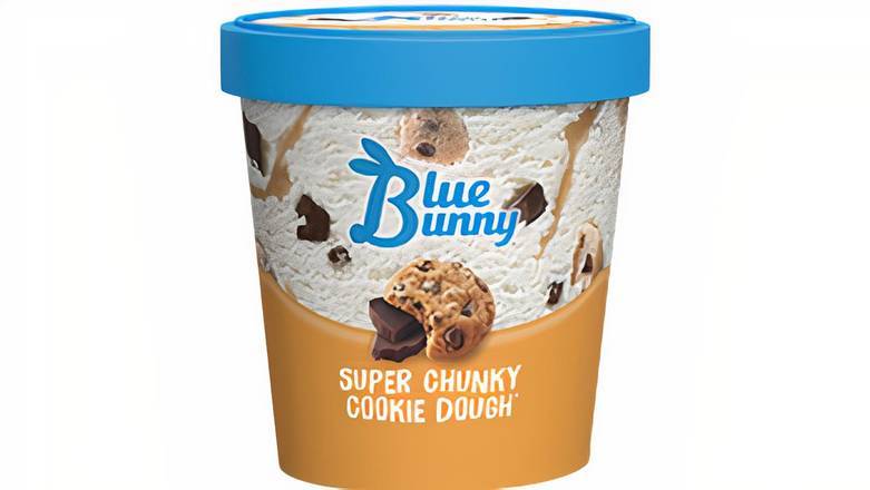Order Blue Bunny Super Chunky Cookie Dough Ice Cream, 16 oz food online from Mac On 4th store, Alton on bringmethat.com
