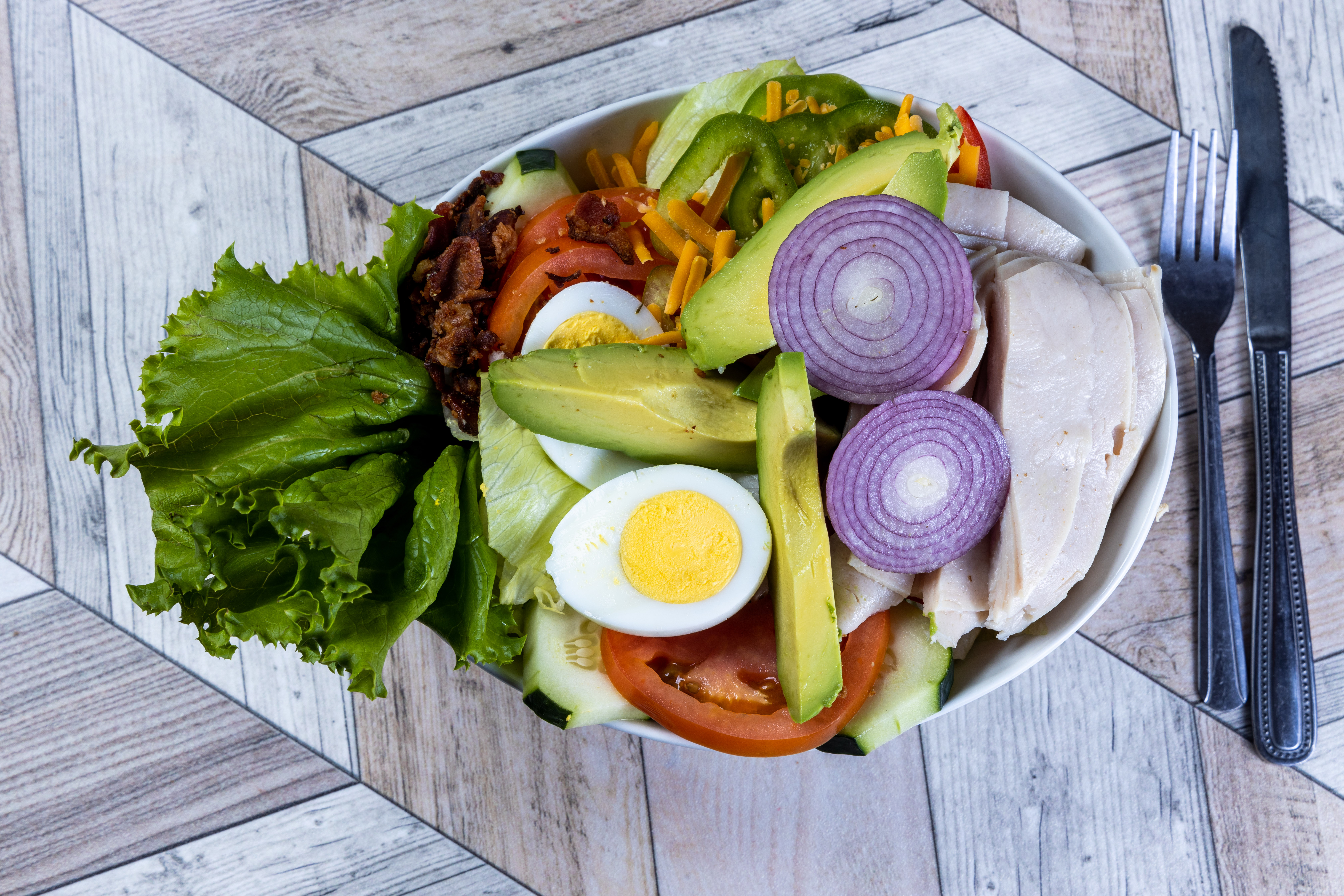 Order California Cobb Salad food online from Top View Restaurant store, Chicago on bringmethat.com