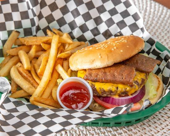 Order Gyro Burger food online from Bananas Grill store, Seattle on bringmethat.com