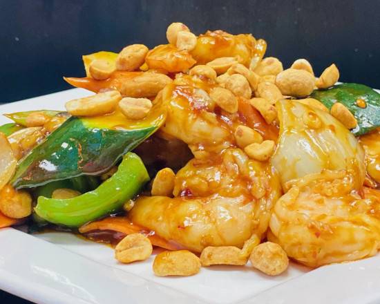 Order Kung Pao Shrimp with Peanuts (Quart) food online from Hong Kong store, Nashville on bringmethat.com