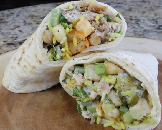 Order Chicken Fat Belly Wrap food online from Flame And Skewers Mediterranean Restaurant store, Bakersfield on bringmethat.com