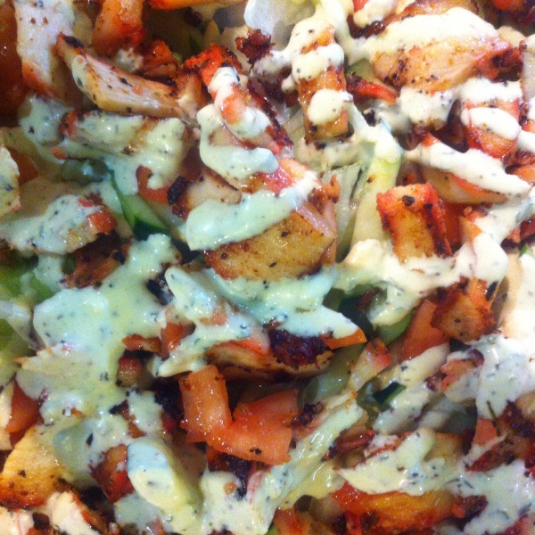 Order Chicken Shawarma Salad Plate food online from Bismillah Cafe store, Atlanta on bringmethat.com