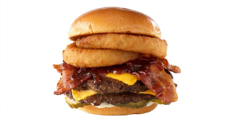 Order BBQ Bacon Burger food online from Buffalo Wild Wings GO store, San Antonio on bringmethat.com