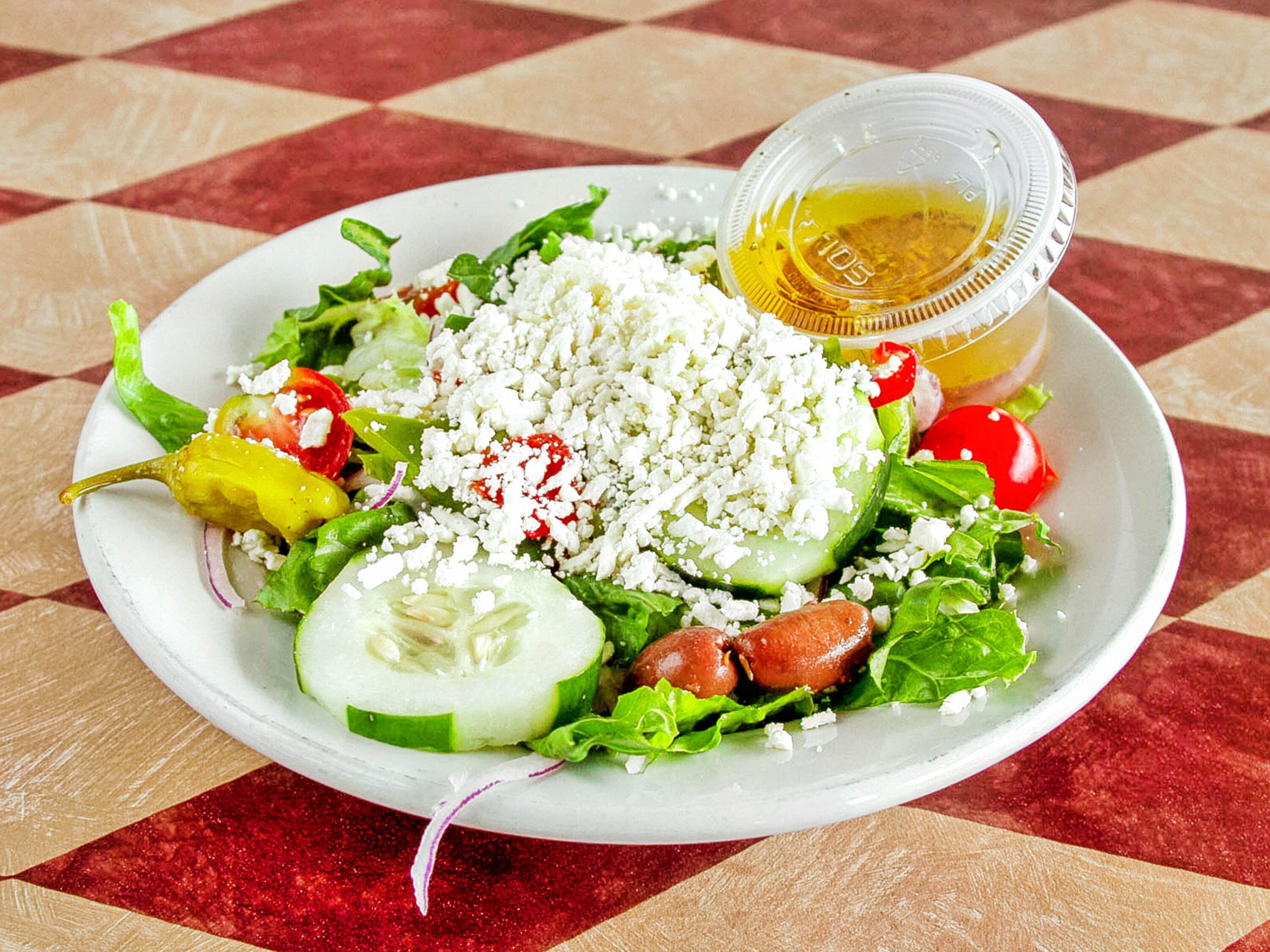 Order Side Greek Salad food online from Crepizza store, Charleston on bringmethat.com