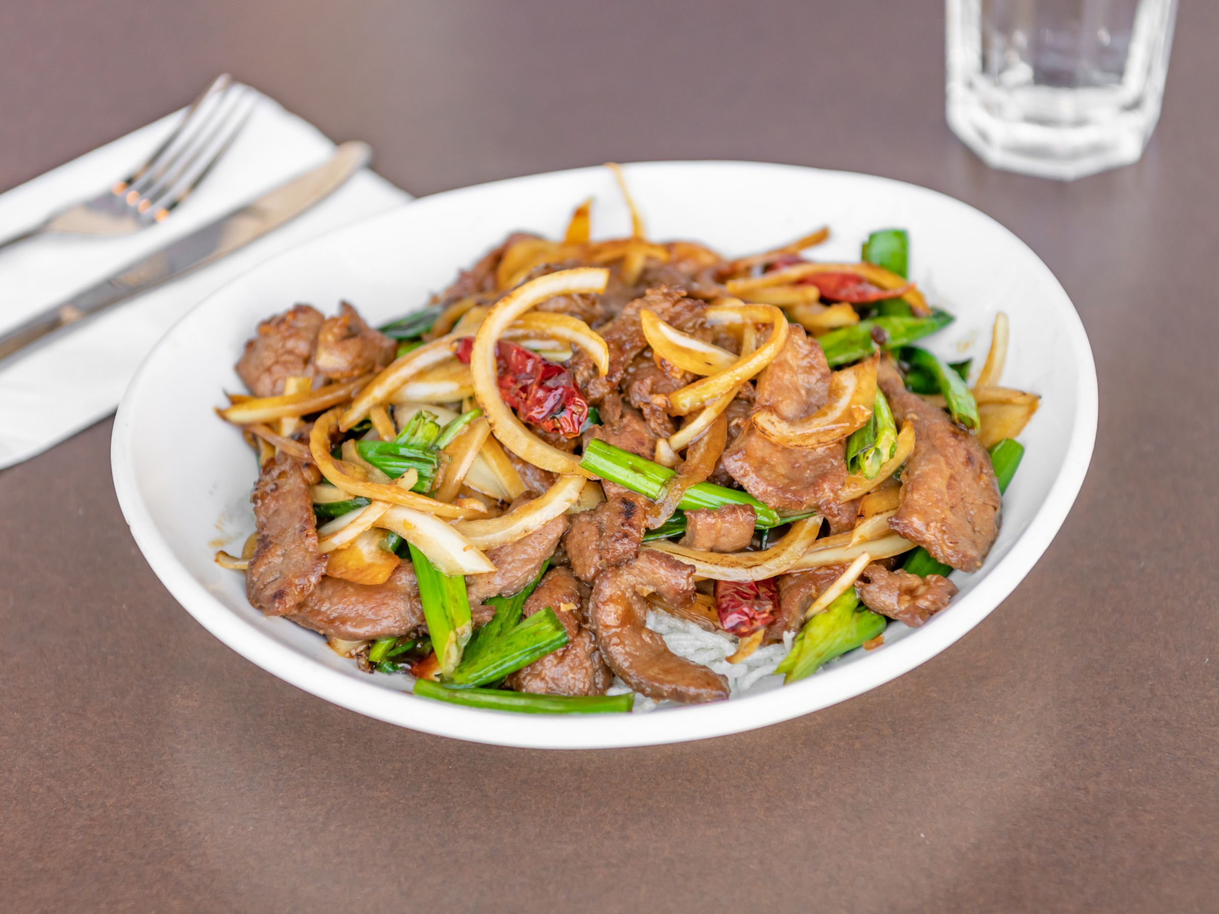 Order 2. Mongolian Beef food online from Szechwan Restaurant store, Orinda on bringmethat.com