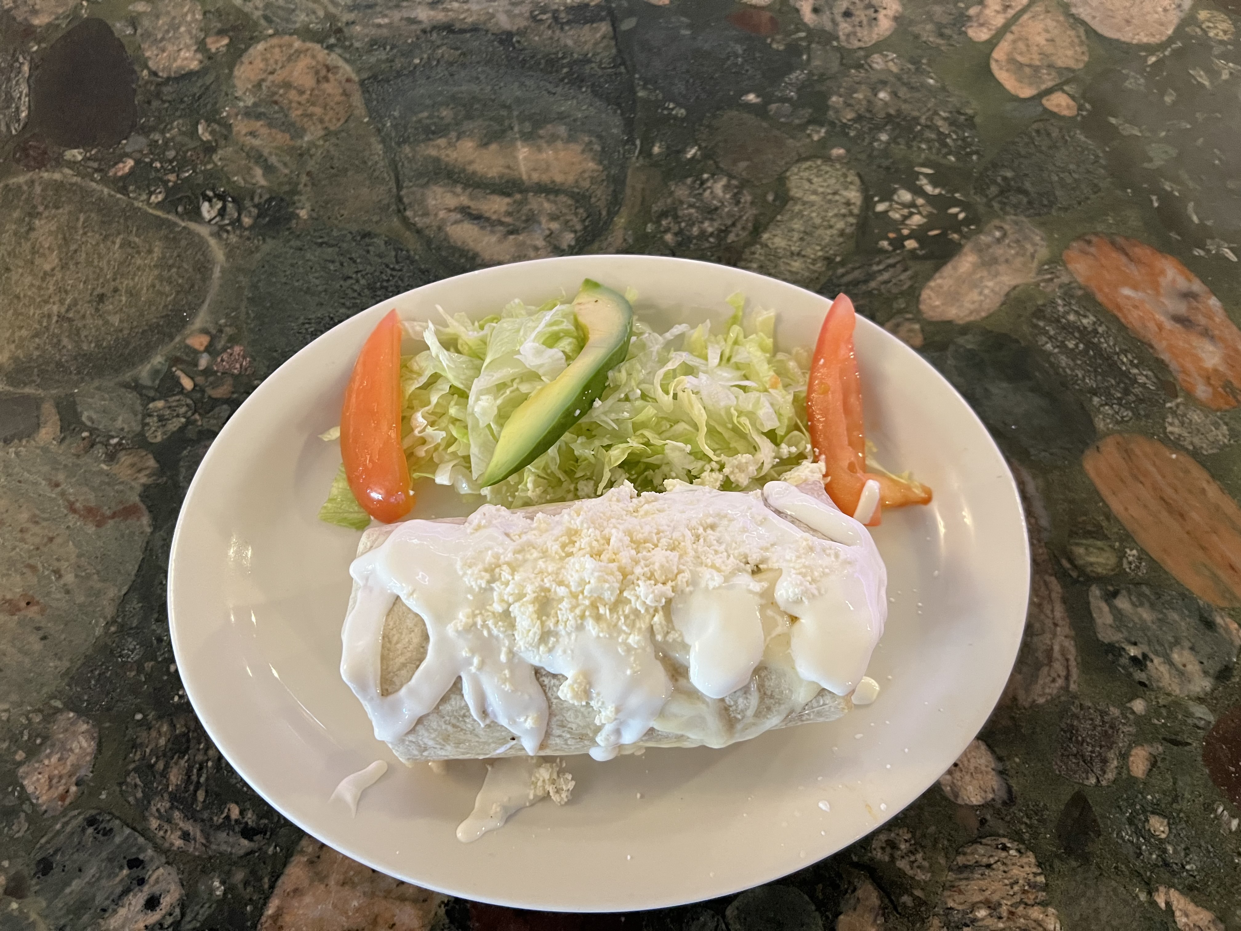 Order 77. Shrimp Burrito food online from Que Chula Es Puebla Inc store, Philadelphia on bringmethat.com