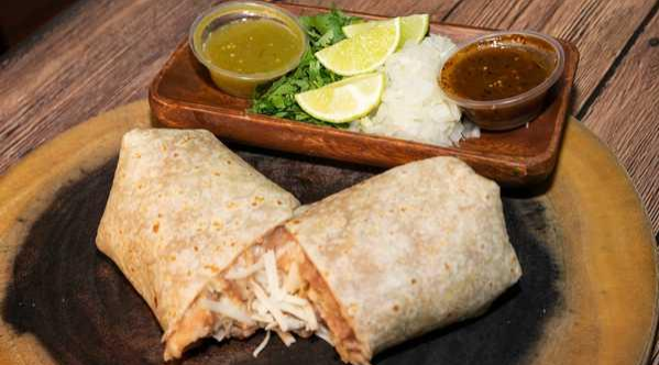 Order Bean and Cheese Burrito food online from Tacos Super Gallito store, Los Angeles on bringmethat.com