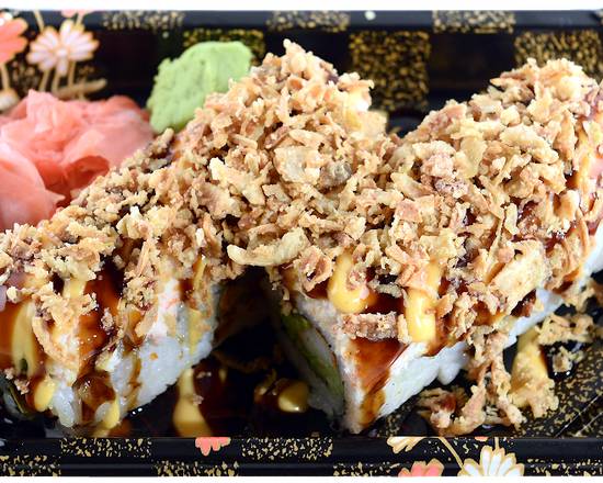 Order CRUNCHY DRAGON ROLL  food online from Freddy On Monmouth Inc store, Oakhurst on bringmethat.com